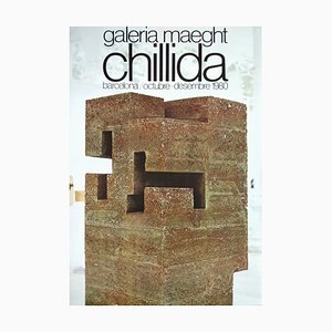 Póster de la exposición de Eduardo Chillida para Galería Maeght Barcelona, años 80