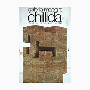 Poster della mostra Eduardo Chillida per Galería Maeght, Barcellona, anni '80