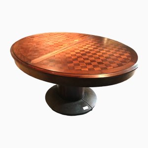 Oval Table in Mahogany Marquetry