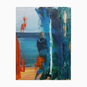 RF Myller, Estudio de una mujer junto al mar, 2018, óleo sobre lienzo