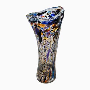 Jarrón policromado de cristal de Murano, años 70