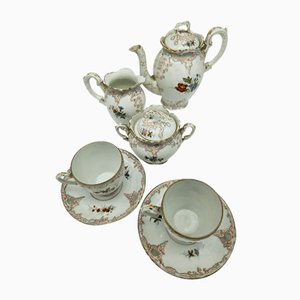 Tete Service in Porcelain, 1800s, Set of 5