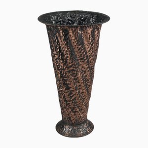 Handmade Hammered Umbrella Stand in Copper, Austria, 1960s