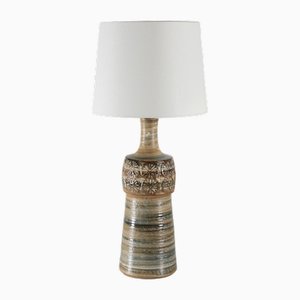 Tall Rustic Danish Stoneware Table Lamp from Søholm, 1960s