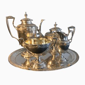 800 Silber Kaffee- oder Teeservice von W. Lameyer & Sohn, Hannover, 1888, 5 . Set