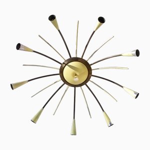 Large Chandelier attributed to Angelo Lelli for Arredoluce, 1950s