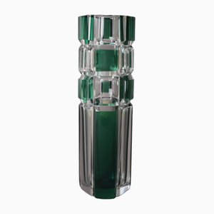 Emerald Green Vase by Val Saint Lambert, 1960s