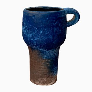 Deutsche Mid-Century Studio Vase aus Keramik von Karlsruher Majolika, 1960er