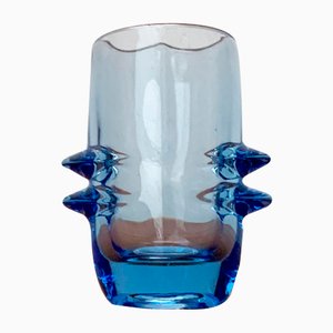 Mid-Century Model 20064 Blue Glass Vase by Vladislav Urban for Hermanova Hut, 1960s