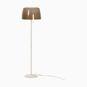 Mid-Century Floor Lamp with Brown Plastic Shades and Tulip Base, 1970s