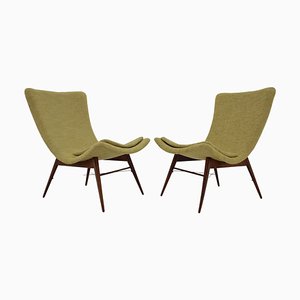 Miroslav Navratil Shell Lounge Chairs, 1960s, Set of 2