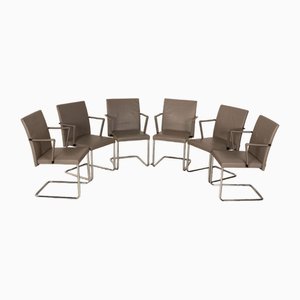 Lederstühle von Walter Knoll, 6 . Set