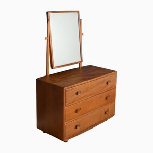 Vintage Model 483 Windsor Vanity Chest of Drawers with Mirror by Lucian Ercolani for Ercol