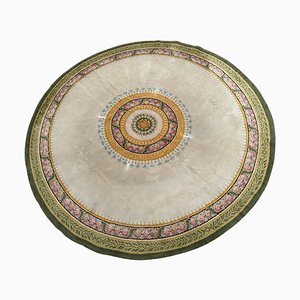 Large French Round Savonnerie Rug, 1920s
