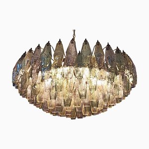 Lámpara de araña grande de cristal de Murano, años 90