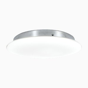 Glass Ceiling Lamp with Chrome Holder