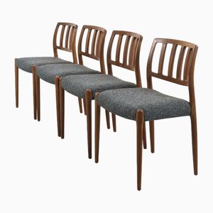 Modell 83 Stühle von Niels Møller, 4 . Set
