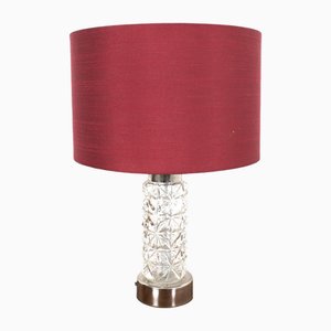 Table Lamp with Red Shade