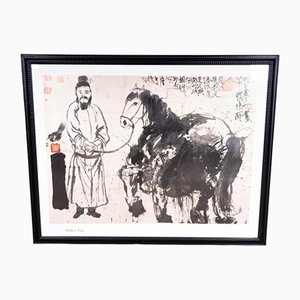 Walasse Ting Wall Art Poster in Black Frame