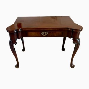 Table de Jeu George II Chippendale Antique en Acajou, Irlande, 1750