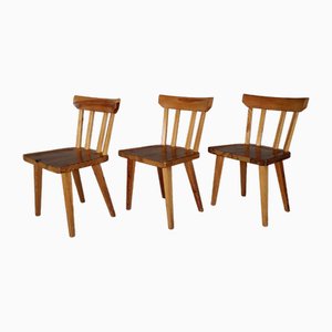 Dining Chairs in Oregon Pine by Carl Malmsten for Karl Andersson & Söner, Sweden, 1960s, Set of 3