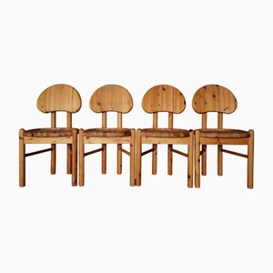 Esszimmerstühle aus Oregon Pine von Rainer Daumiller, Dänemark, 1970er, 4er Set