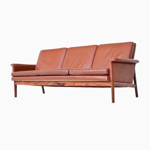 Jupiter Sofa in Brown Leather by Finn Juhl for France & Søn / France & Daverkosen, Denmark, 1965