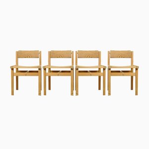 Chaises de Salle à Manger Pin Série Trybo par Edvin Helseth pour Stange Bruk, Norway, 1960s, Set de 4