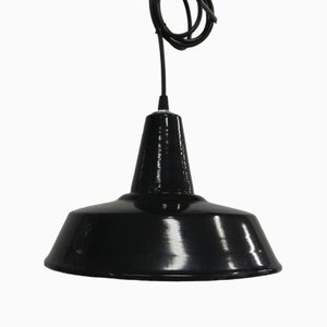 Black Metal Hanging Lamp, 1950s