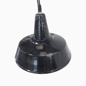 Lampe à Suspension en Métal Noir, 1950s