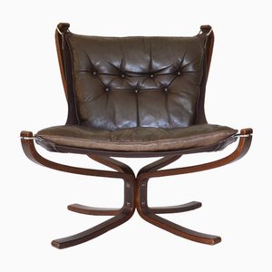 Chaise Falcon Vintage par Sigurd Ressell pour Vatne Møbler, 1970s