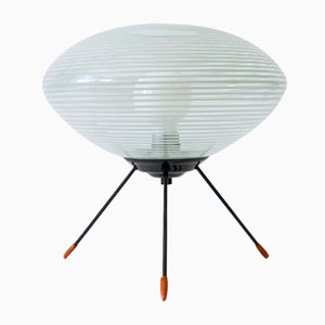 Lámpara de mesa UFO con trípode Mid-Century moderna, años 50