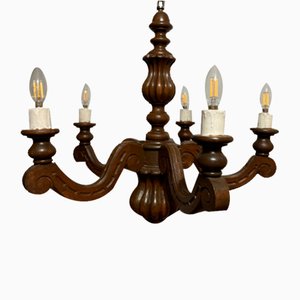 Louis XVI Style Wooden Chandelier, 1890s