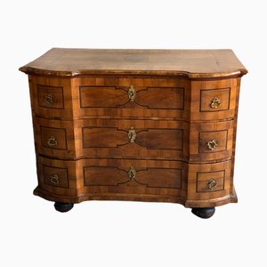 Small Baroque Chest of Drawers in Inlaid Walnut, 1750s