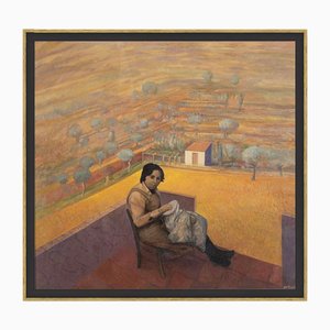 John Picking, Terrace, anni '80, Olio su tela