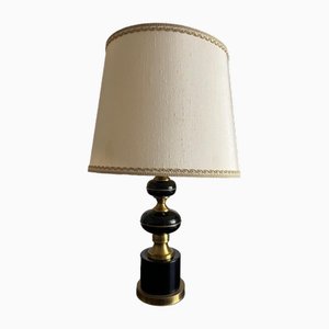 Black and Gilt Table Lamp from Delmas, 1970s