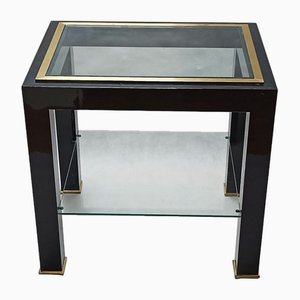 Glass Table in Metal and Brass, 1960s