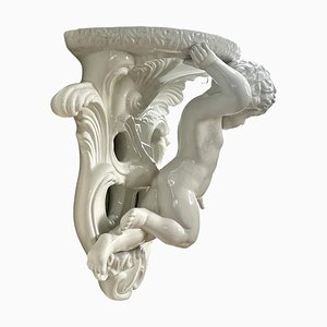 Wall Mount Sculpture in Glazed Porcelain, Italy, 1930s