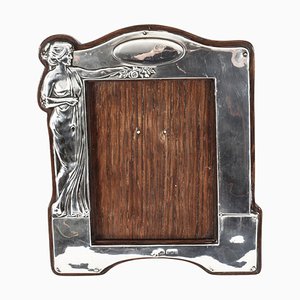 Antique Art Nouveau Sterling Silver Photo Frame, 1910