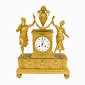 Catering Clock in Gilded Bronze