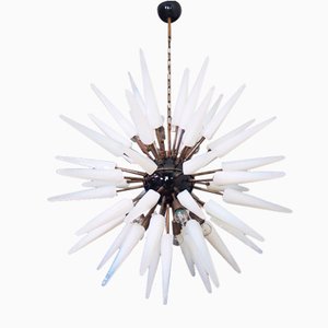 Lustre Sputnik en Verre de Murano Opalino, 2000s