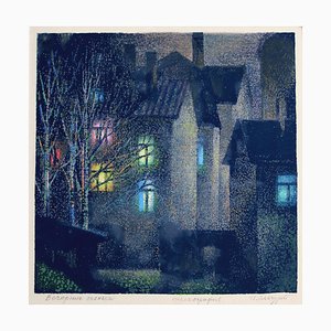 Josif Elgurt, Evening Lights, Screen Print