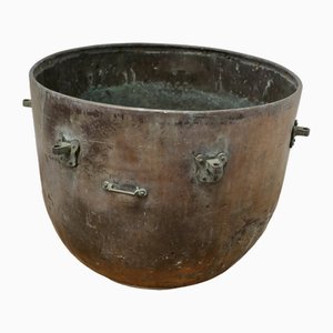 19th Century Copper Cauldron Planter