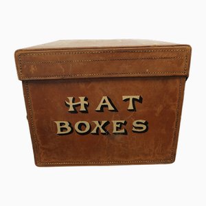 Caja para sombreros de muestra Edwardian Salesmans de Drew and Sons Trunk Makers, década de 1890