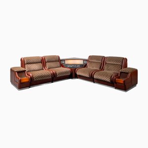 Modular 4-Seater Sofa in Eco-Leather, 1970s, Set of 7