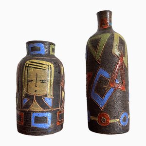Italienische Keramik, 1950er, 2er Set