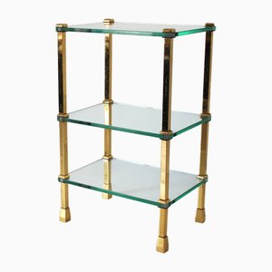 Vintage Glass & Brass Table