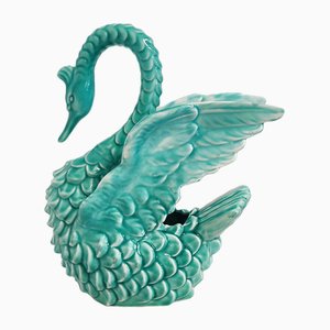 Ceramic Swan, Manises, Spain, 1950s-1960s