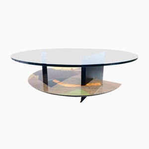 Italian Coffee Table with Glass Plate, 1980s