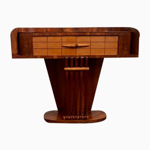 Art Coscole Tisch aus Nussholz mit Palisanderfäden, 1930er